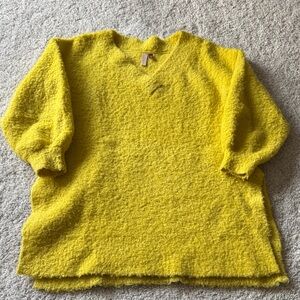 Pilcro V-Neck Sweater in Sunny Yellow